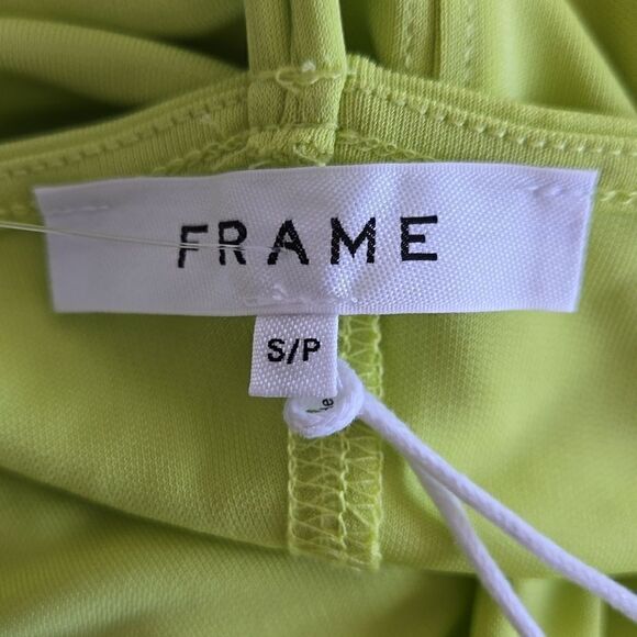 NWT Frame Delicate Knot Bodysuit in Flash Lime - Picture 9 of 10